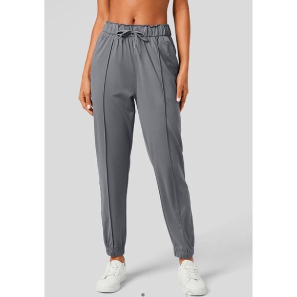 Halara HIgh Waisted Yoga Joggers Side Pockets Drawstring Pants Sz XS Grey Womens - Picture 7 of 13